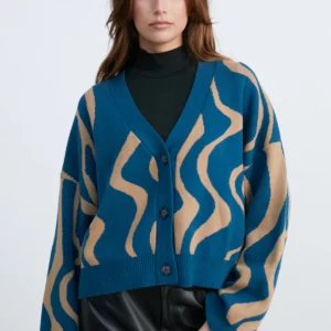 Cardigan aus Recycelter Baumwolle