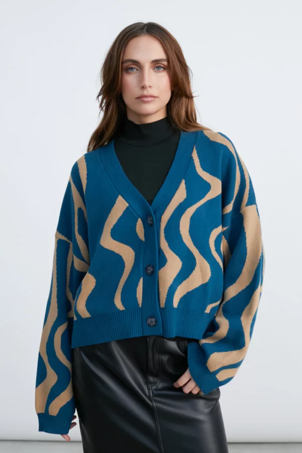 Cardigan aus Recycelter Baumwolle
