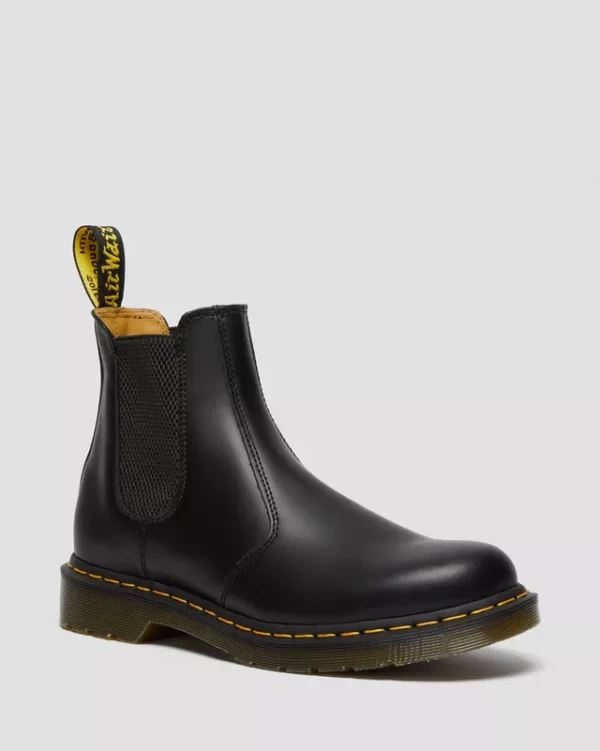 2976 Glattleder Chelsea Boots mit gelben Nahten – Bild 2