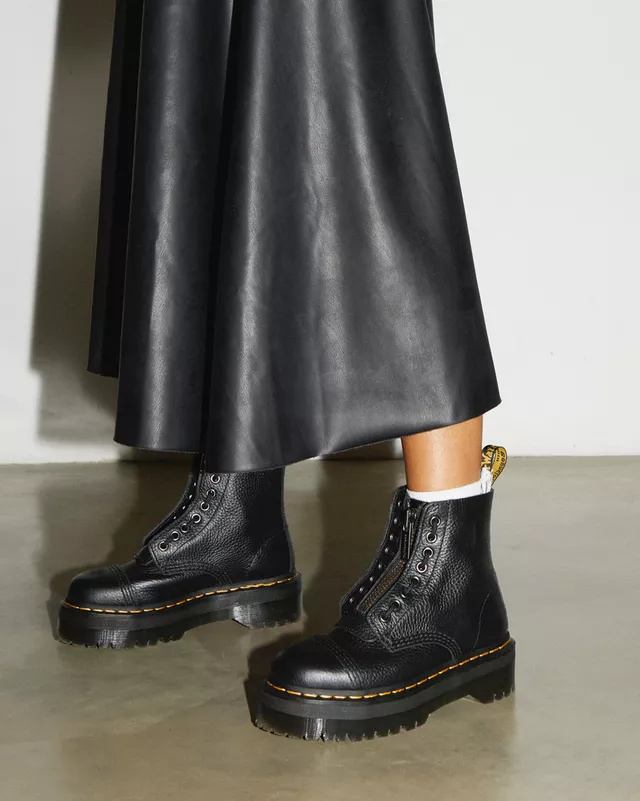 Sinclair Gemilltes Nappaleder Plateaustiefel